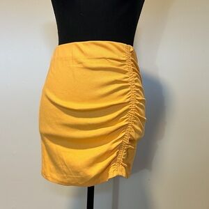 Neon Orange Zara Mini-skirt, Size Medium, 28”